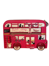 Load image into Gallery viewer, Vendula London Pink Ribbon Foundation London Cats and Corgis Pink Bus Pouch