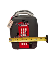 Load image into Gallery viewer, Vendula London London Cats London Bus Crossbody Bag - Grey