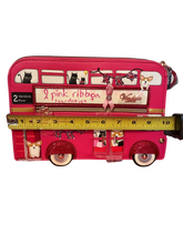 Load image into Gallery viewer, Vendula London Pink Ribbon Foundation London Cats and Corgis Pink Bus Pouch